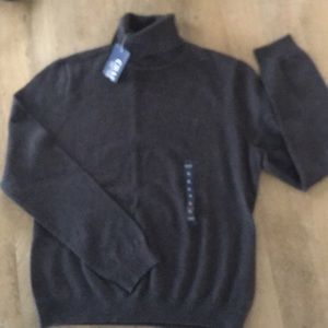 Chaps by Lauren Charcoal Gray turtleneck sweater